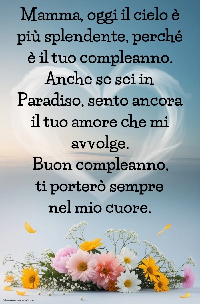 Immagini di Buon Compleanno Mamma in Cielo: Compleanno (Commemorazione)