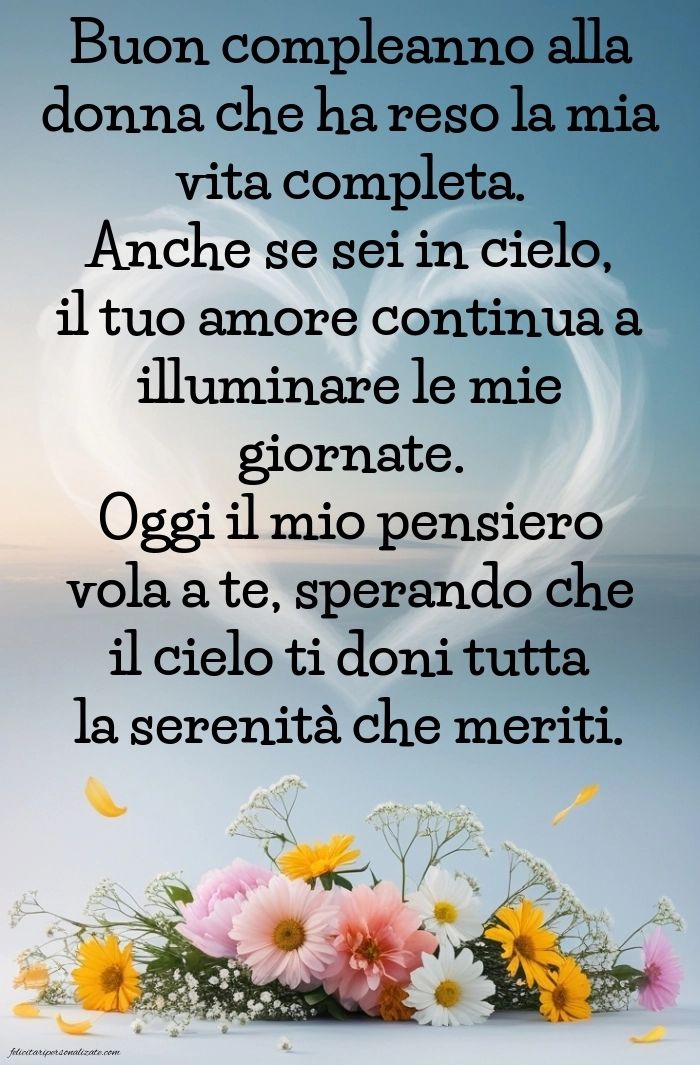 Immagini di Buon Compleanno Moglie in Cielo: Compleanno (Commemorazione)