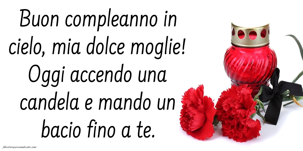 Immagini di Buon Compleanno Moglie in Cielo: Candele (commemorazione)