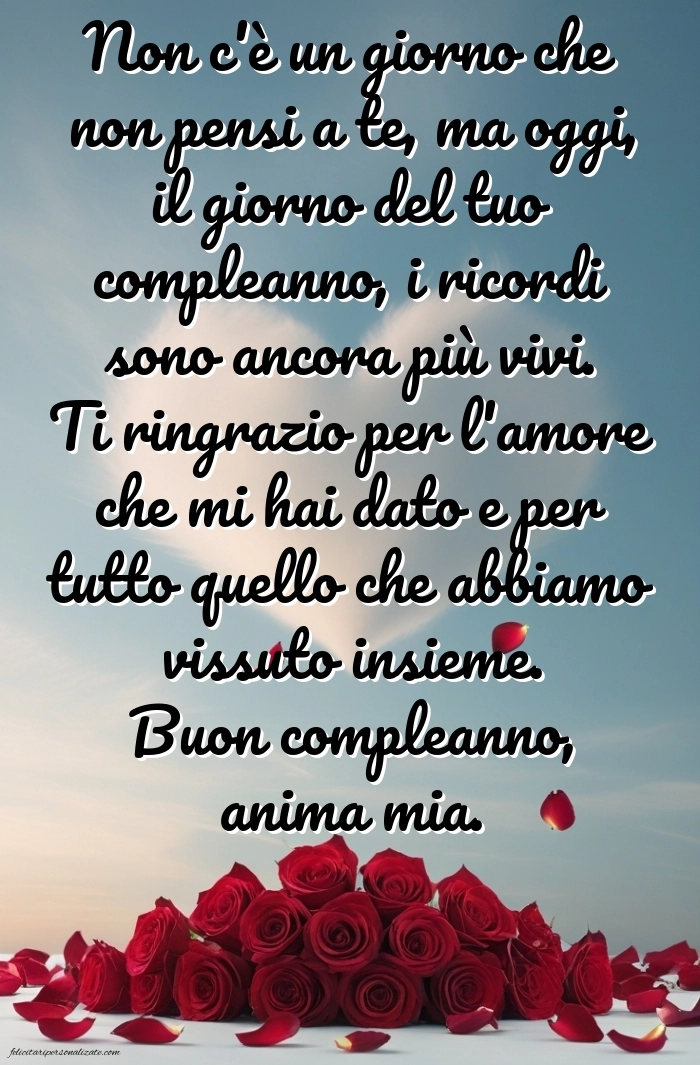 Immagini di Buon Compleanno Moglie in Cielo: Compleanno (Commemorazione)