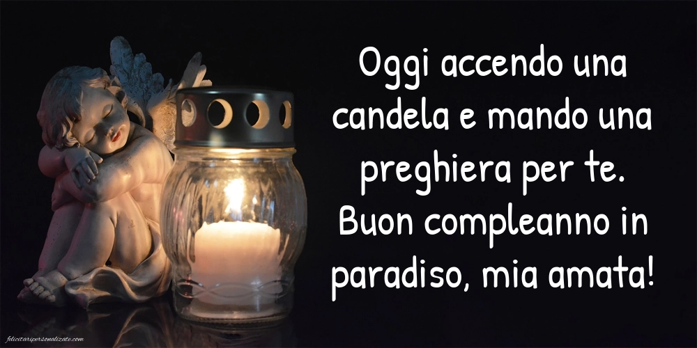 Immagini di Buon Compleanno Moglie in Cielo: Candele (commemorazione)