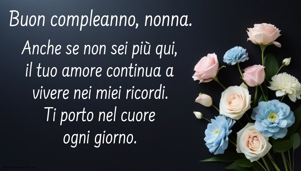 Immagini di Buon Compleanno Nonna in Cielo: Compleanno (Commemorazione)