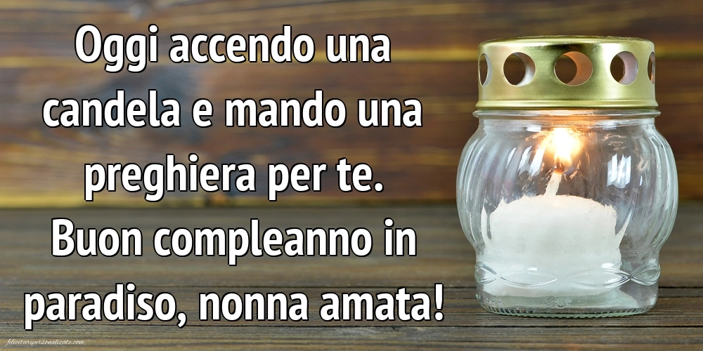 Immagini di Buon Compleanno Nonna in Cielo: Candele (commemorazione)