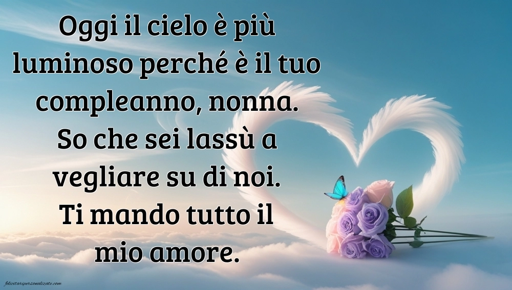 Immagini di Buon Compleanno Nonna in Cielo: Compleanno (Commemorazione)