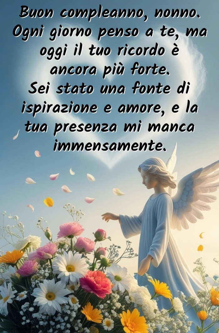 Immagini di Buon Compleanno Nonno in Cielo: Compleanno (Commemorazione)