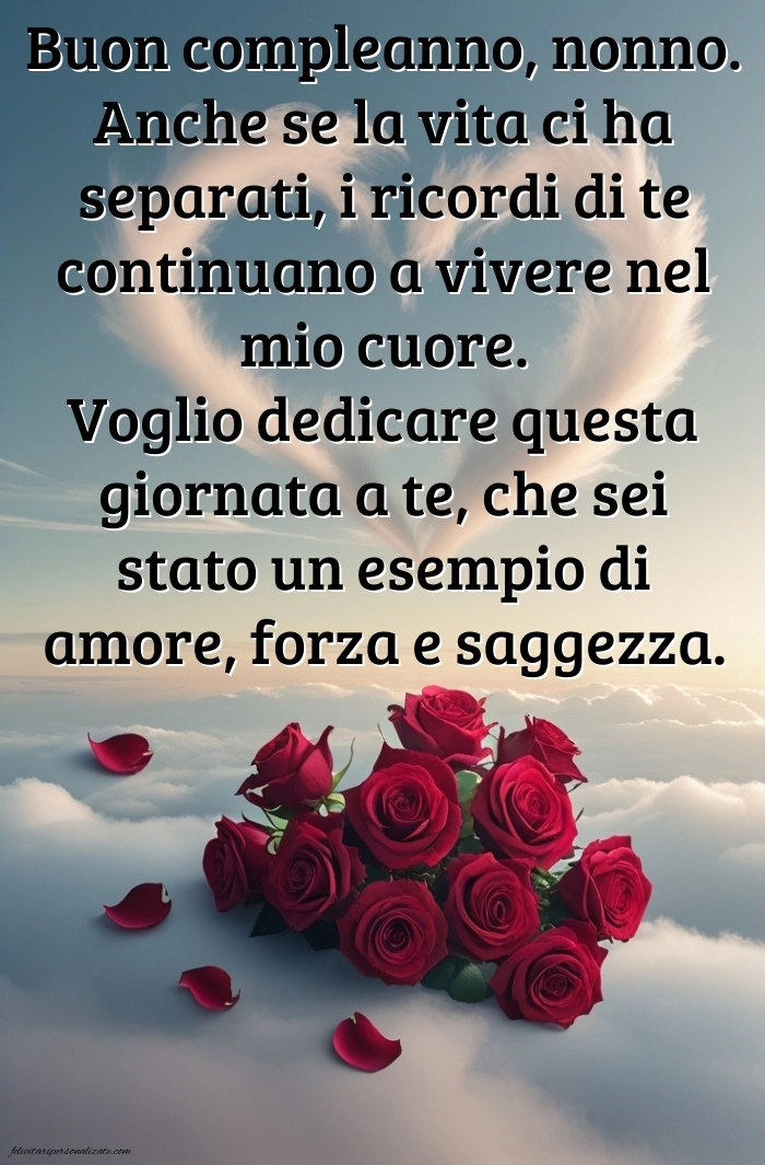 Immagini di Buon Compleanno Nonno in Cielo: Compleanno (Commemorazione)