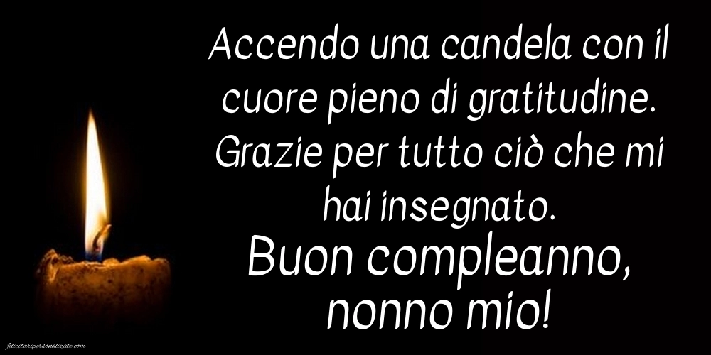 Immagini di Buon Compleanno Nonno in Cielo: Candele (commemorazione)