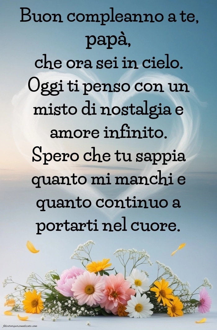 Immagini di Buon Compleanno Papà in Cielo: Compleanno (Commemorazione)