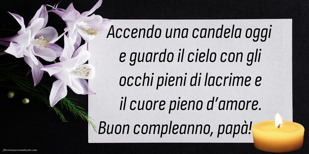 Immagini di Buon Compleanno Papà in Cielo: Candele (commemorazione)