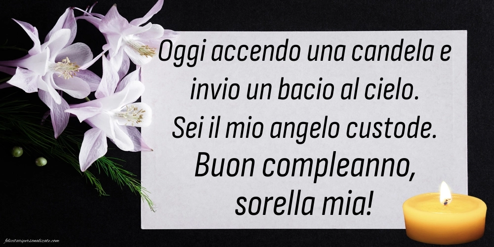 Immagini di Buon Compleanno Sorella in Cielo: Candele (commemorazione)