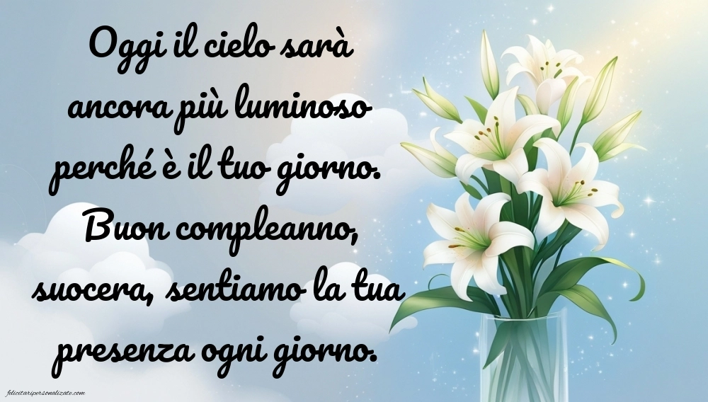 Immagini di Buon Compleanno Suocera in Cielo: Compleanno (Commemorazione)