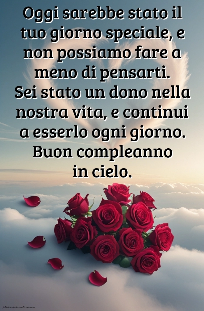 Immagini di Buon Compleanno Suocero in Cielo: Compleanno (Commemorazione)