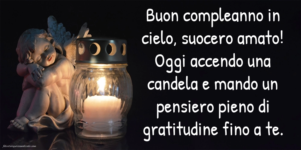 Immagini di Buon Compleanno Suocero in Cielo: Candele (commemorazione)