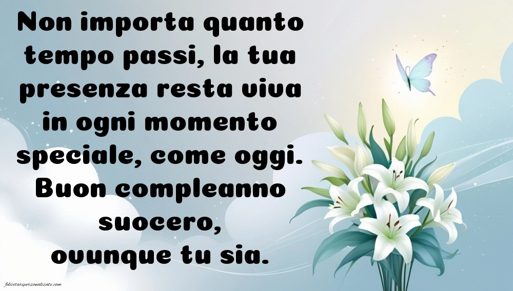 Immagini di Buon Compleanno Suocero in Cielo: Compleanno (Commemorazione)