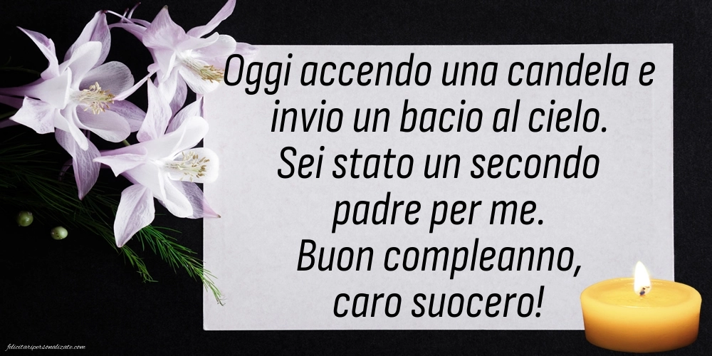 Immagini di Buon Compleanno Suocero in Cielo: Candele (commemorazione)
