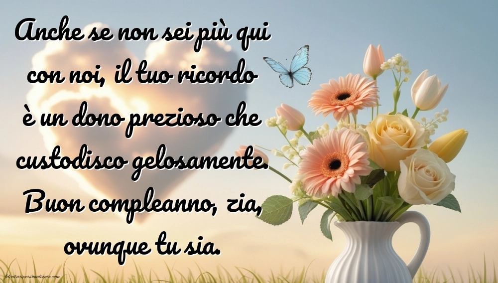 Immagini di Buon Compleanno Zia in Cielo: Compleanno (Commemorazione)