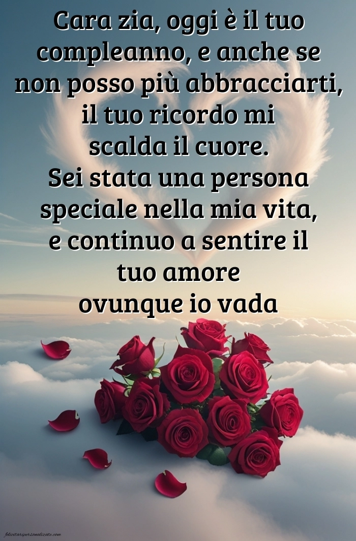 Immagini di Buon Compleanno Zia in Cielo: Compleanno (Commemorazione)