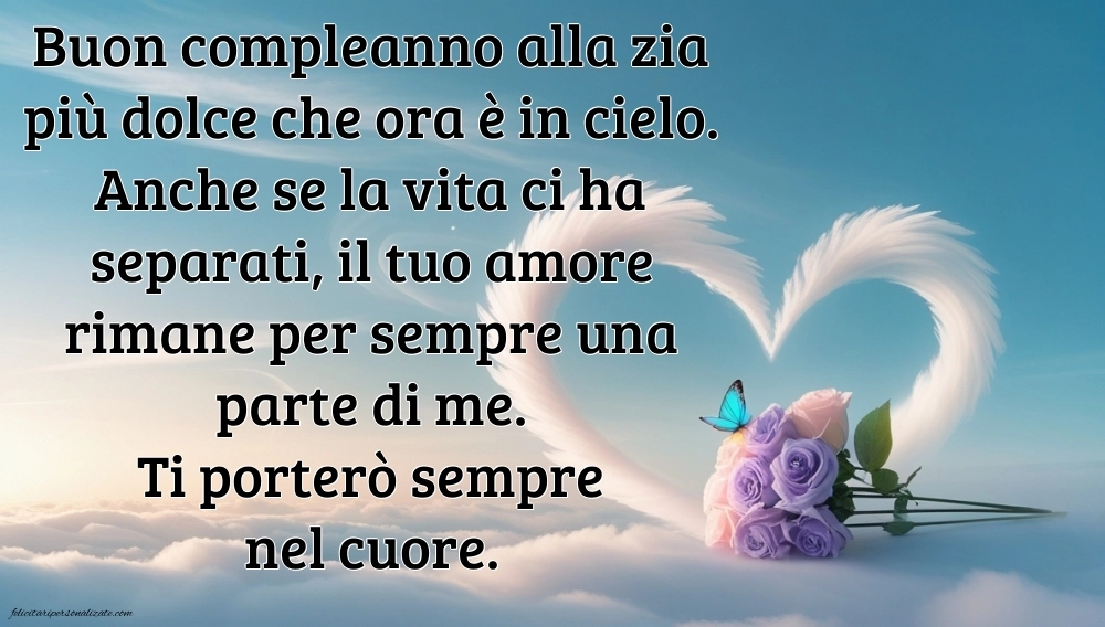 Immagini di Buon Compleanno Zia in Cielo: Compleanno (Commemorazione)