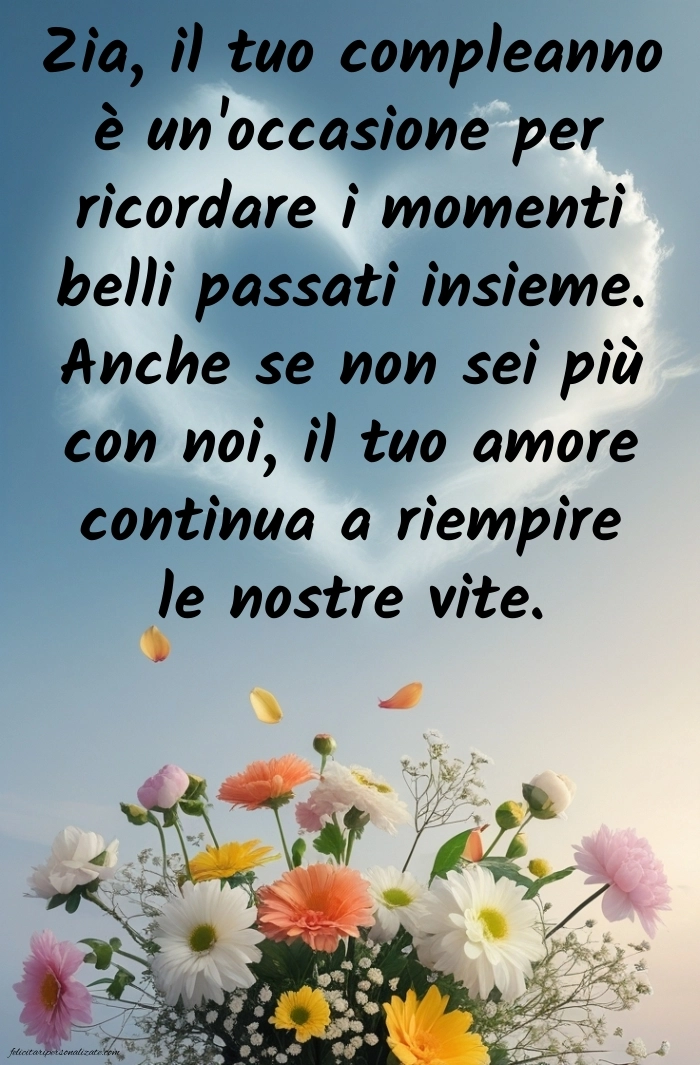 Immagini di Buon Compleanno Zia in Cielo: Compleanno (Commemorazione)