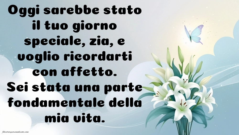 Immagini di Buon Compleanno Zia in Cielo: Compleanno (Commemorazione)