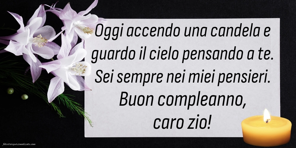 Immagini di Buon Compleanno Zio in Cielo: Candele (commemorazione)