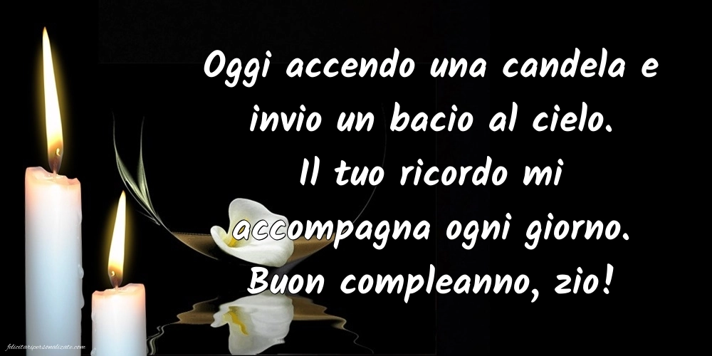 Immagini di Buon Compleanno Zio in Cielo: Candele (commemorazione)
