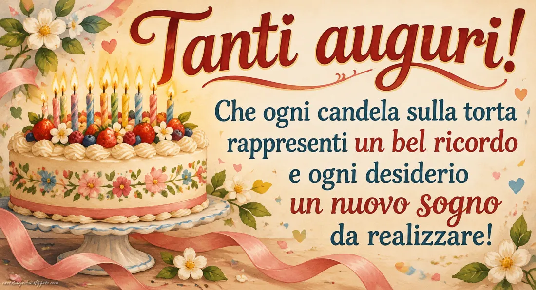 Immagini con frasi di buon compleanno: 