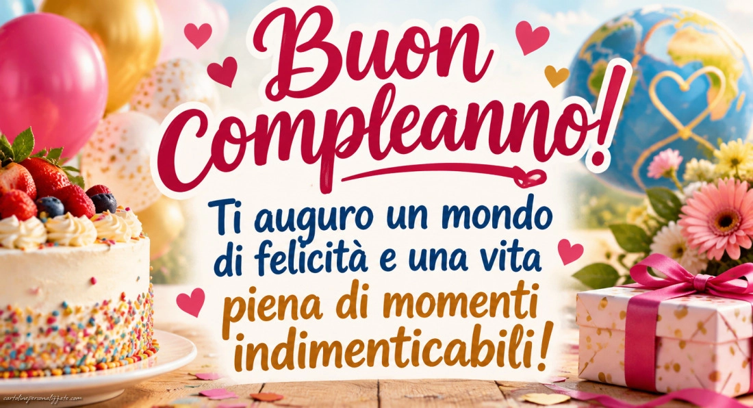 Immagini con frasi di buon compleanno: 