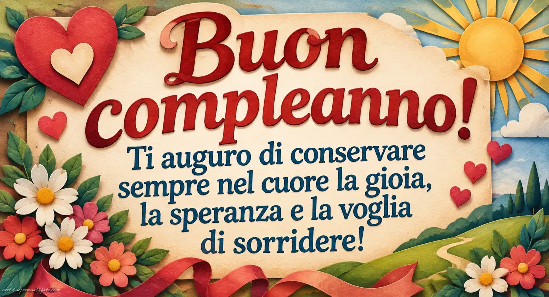 Immagini con frasi di buon compleanno: 