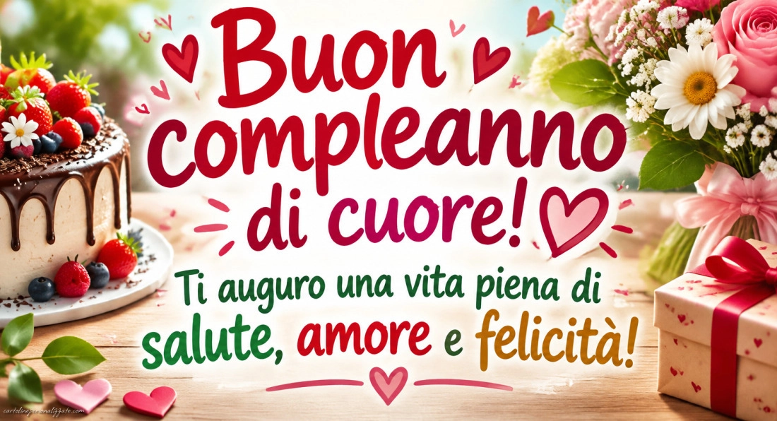 Immagini con frasi di buon compleanno: 