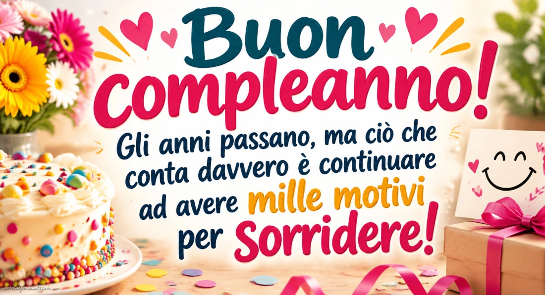 Immagini con frasi di buon compleanno: 