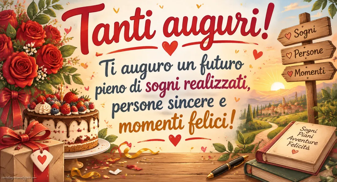 Immagini con frasi di buon compleanno: 