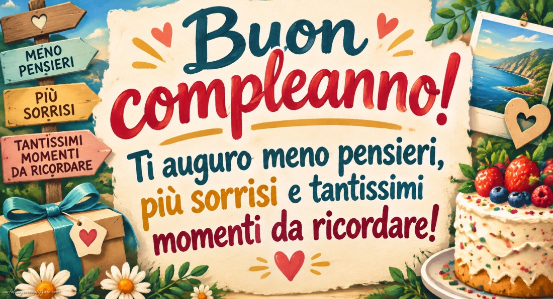 Immagini con frasi di buon compleanno: 