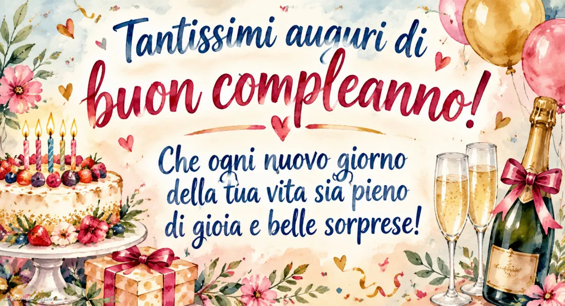 Immagini con frasi di buon compleanno: 
