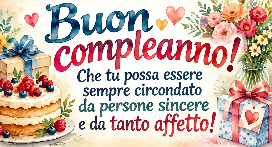 Immagini con frasi di buon compleanno: 