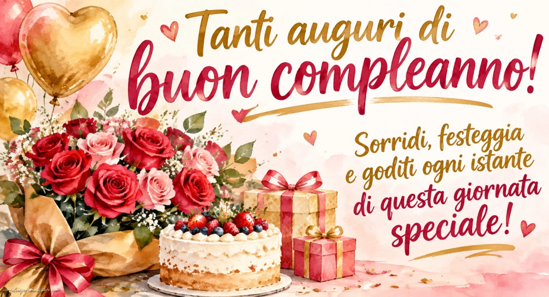 Immagini con frasi di buon compleanno: 