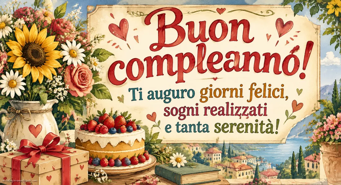 Immagini con frasi di buon compleanno: 