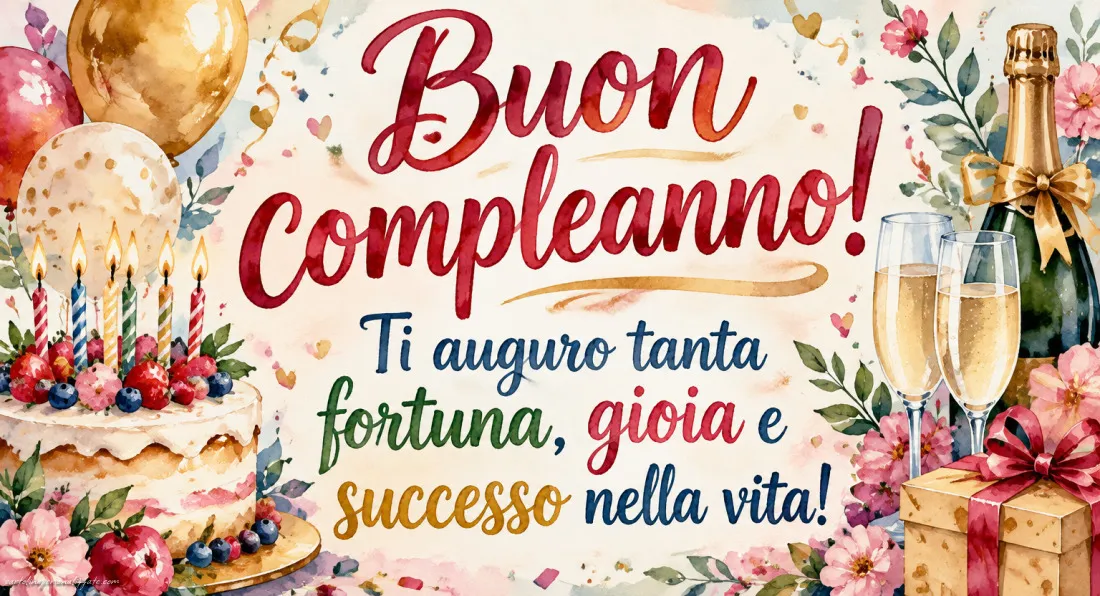 Immagini con frasi di buon compleanno: 