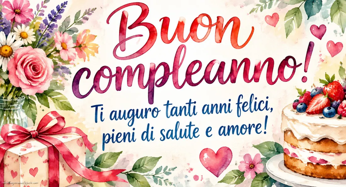 Immagini con frasi di buon compleanno: 
