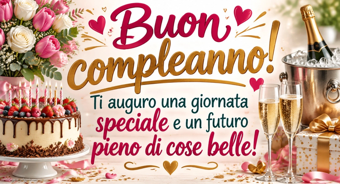 Immagini con frasi di buon compleanno: 