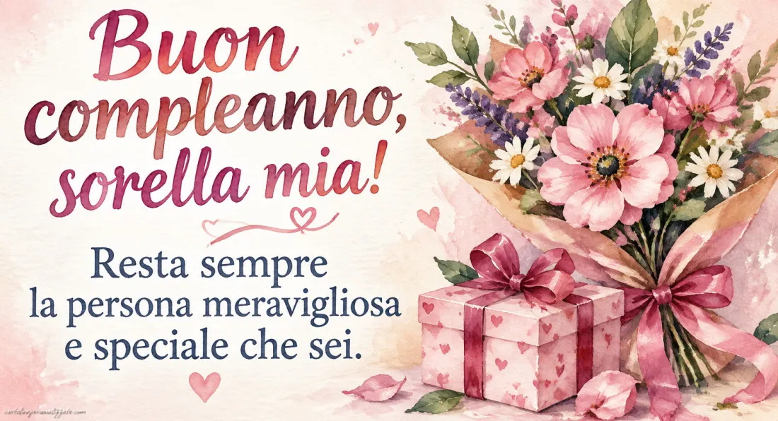 Immagini di Buon Compleanno Sorella: 