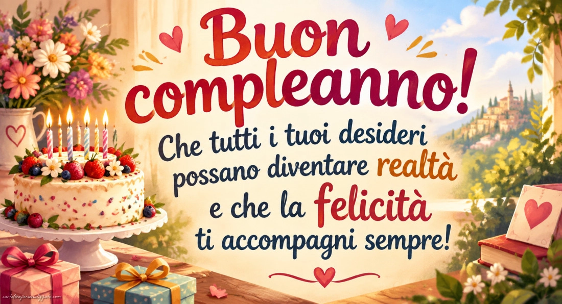 Immagini con frasi di buon compleanno: 