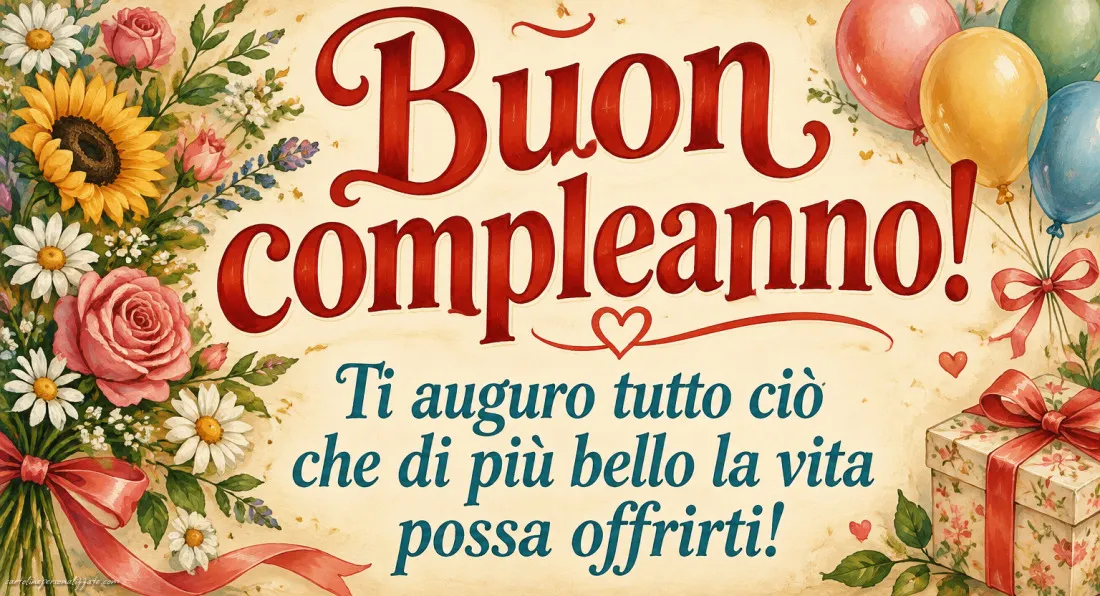 Immagini con frasi di buon compleanno: 