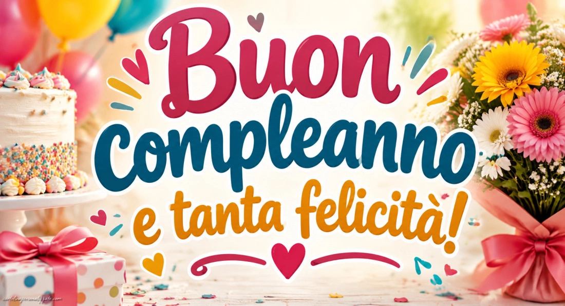 Immagini con frasi di buon compleanno: 
