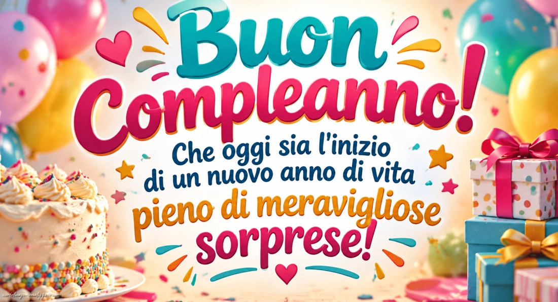 Immagini con frasi di buon compleanno: 