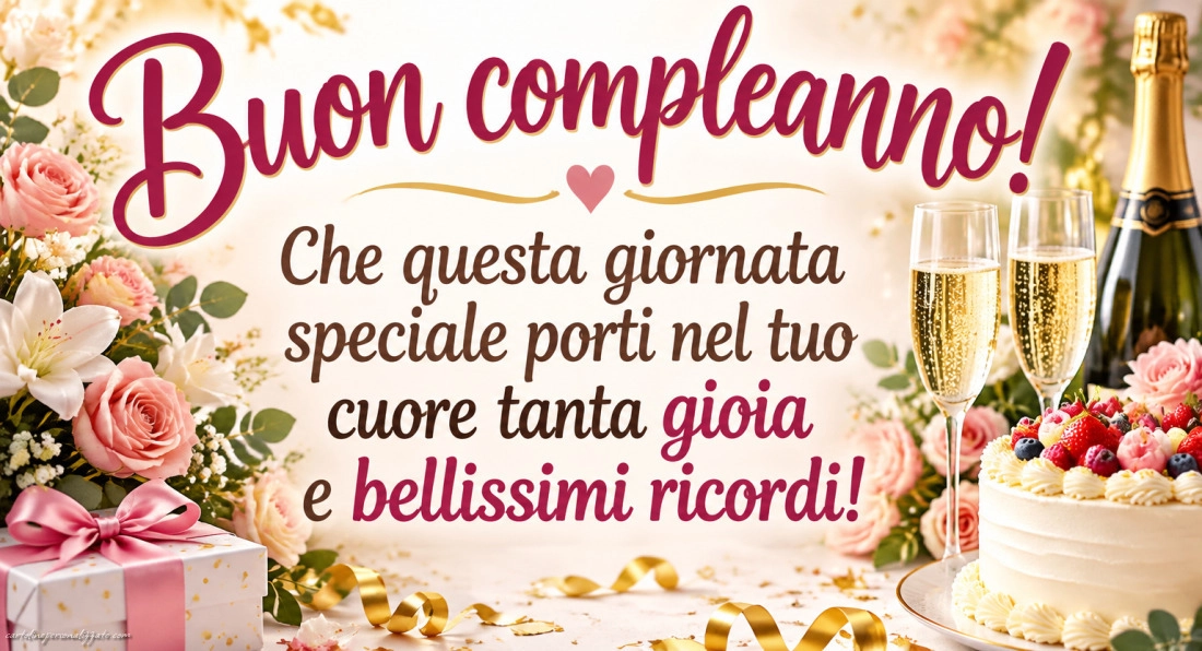 Immagini con frasi di buon compleanno: 