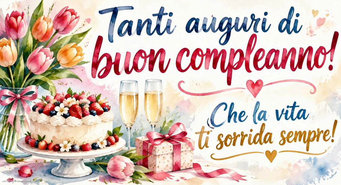 Immagini con frasi di buon compleanno: 
