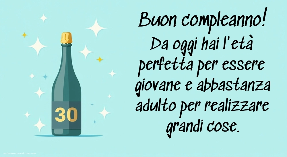 Immagini Buon Compleanno 30 Anni: Champagne