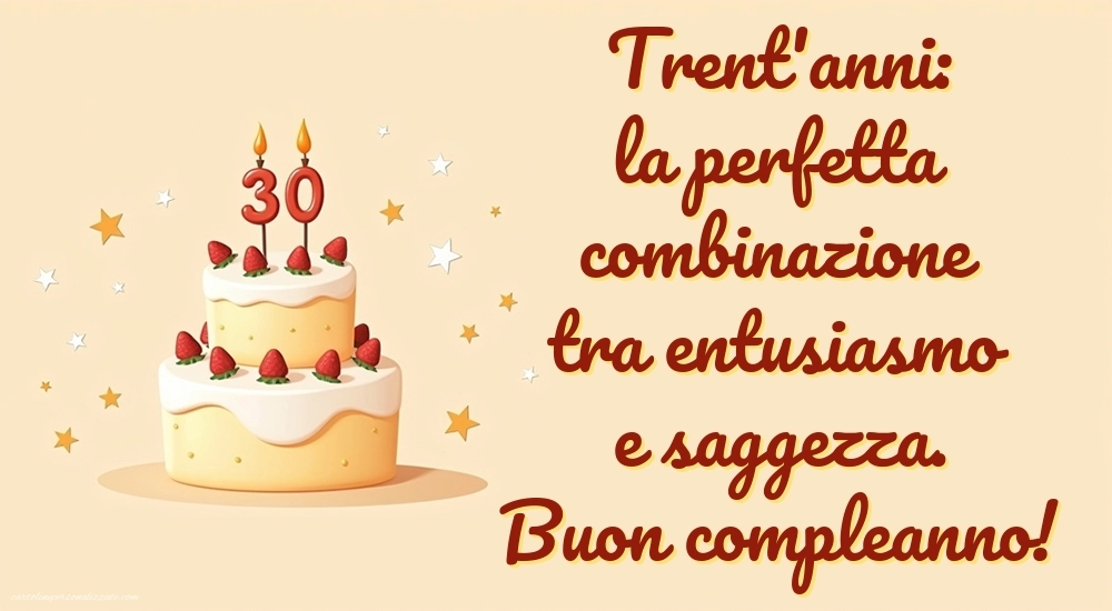 Immagini Buon Compleanno 30 Anni: Torta
