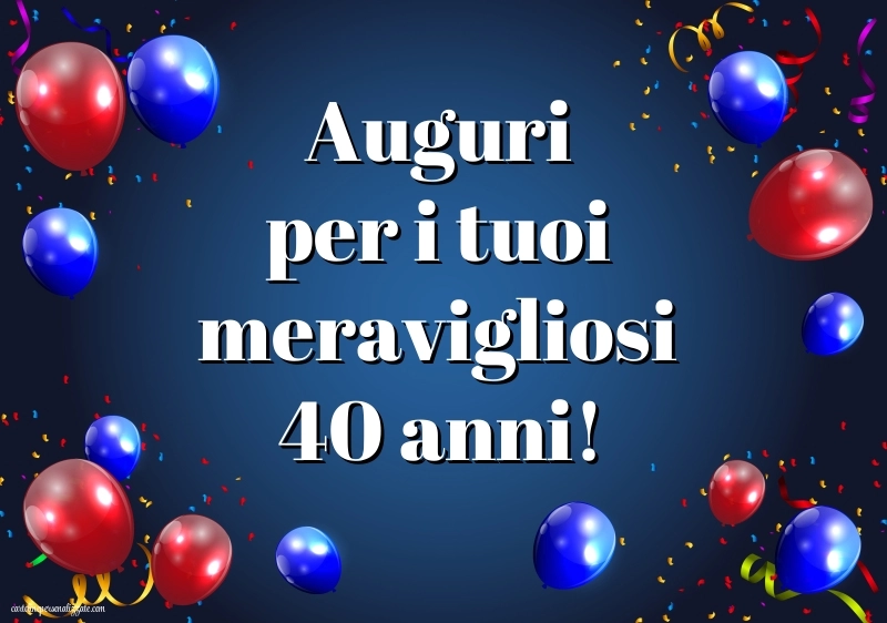 Immagini Buon Compleanno 40 Anni: Palloncini
